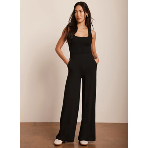 Mint Velvet Black Palazzo Wide Leg Trousers